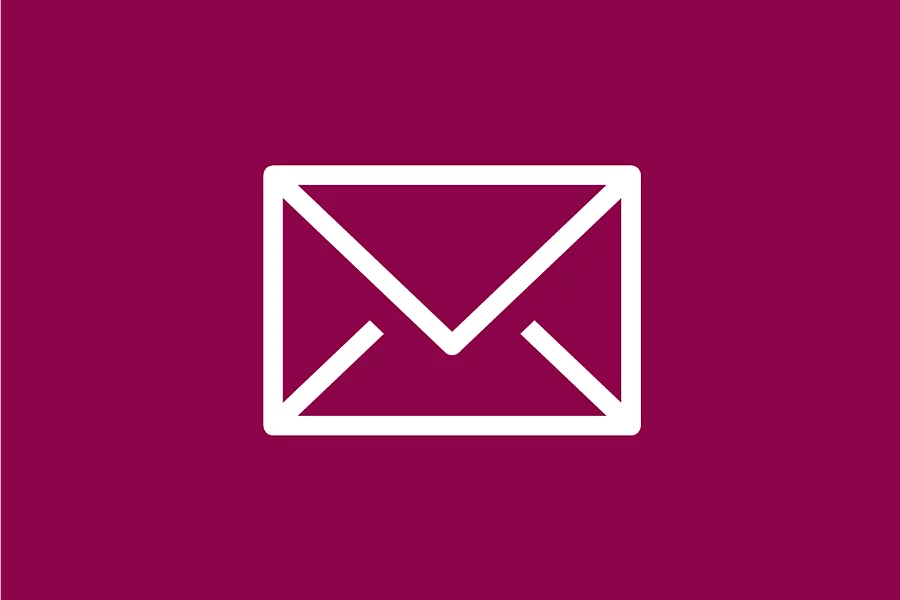 Ícone da FES com um envelope.