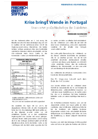 Krise bringt Wende in Portugal