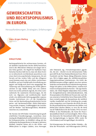 Gewerkschaften und Rechtspopulismus in Europa